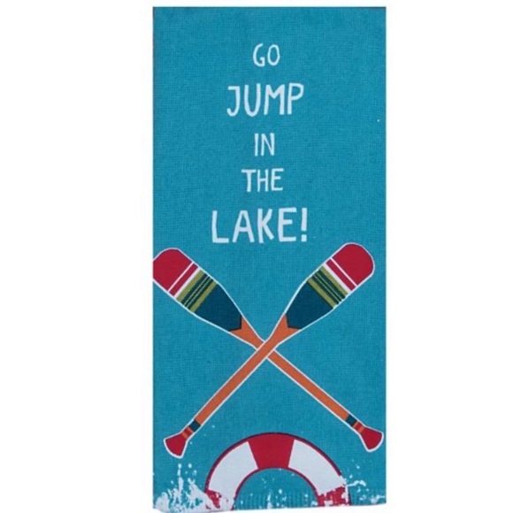 Kay Dee Designs Jump in the lake,Lake Life Adirondack Chair,Fish & Canoe Themed - Picture 2 of 4